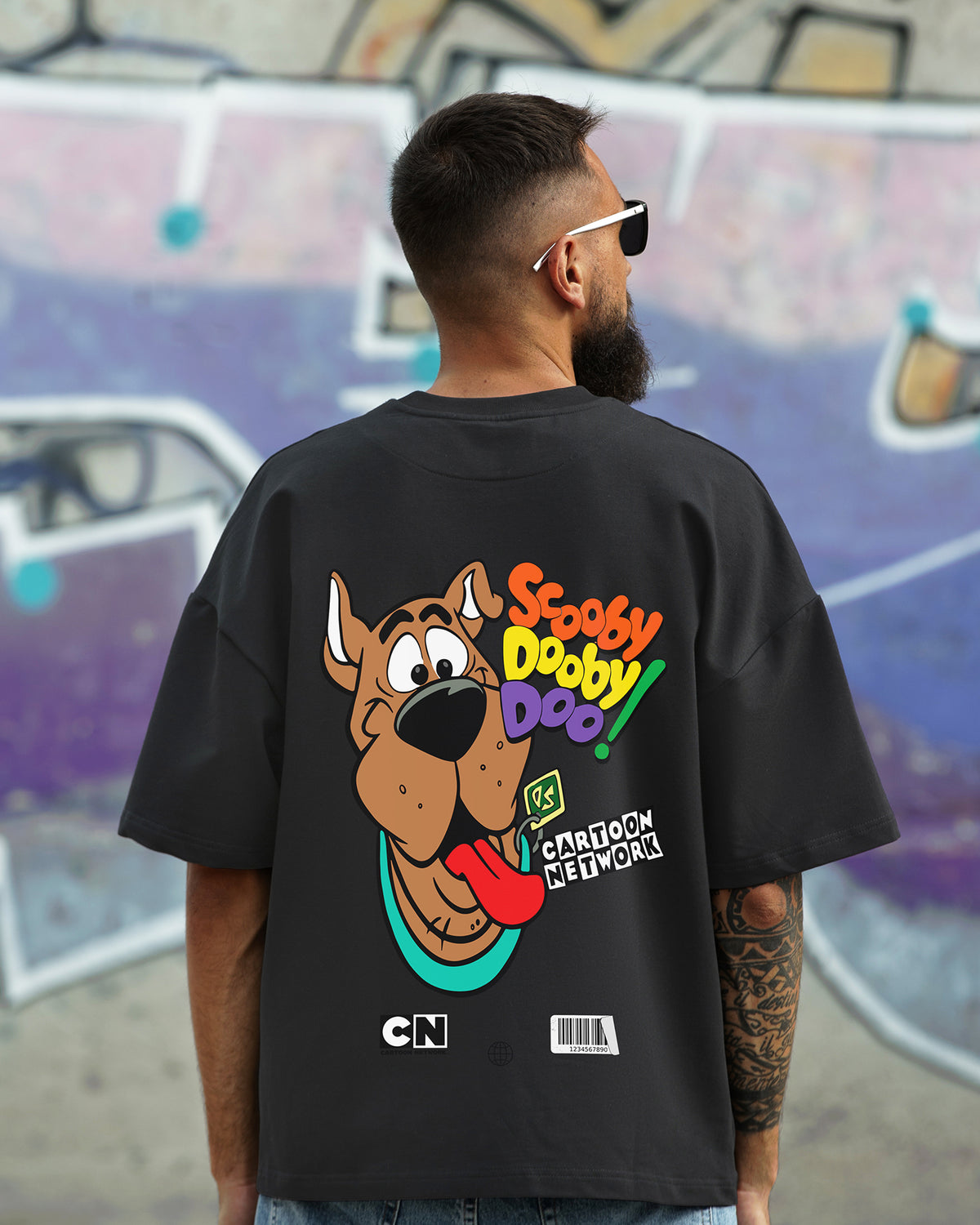 Men's Scooby-Doo Oversized T-Shirt – Black