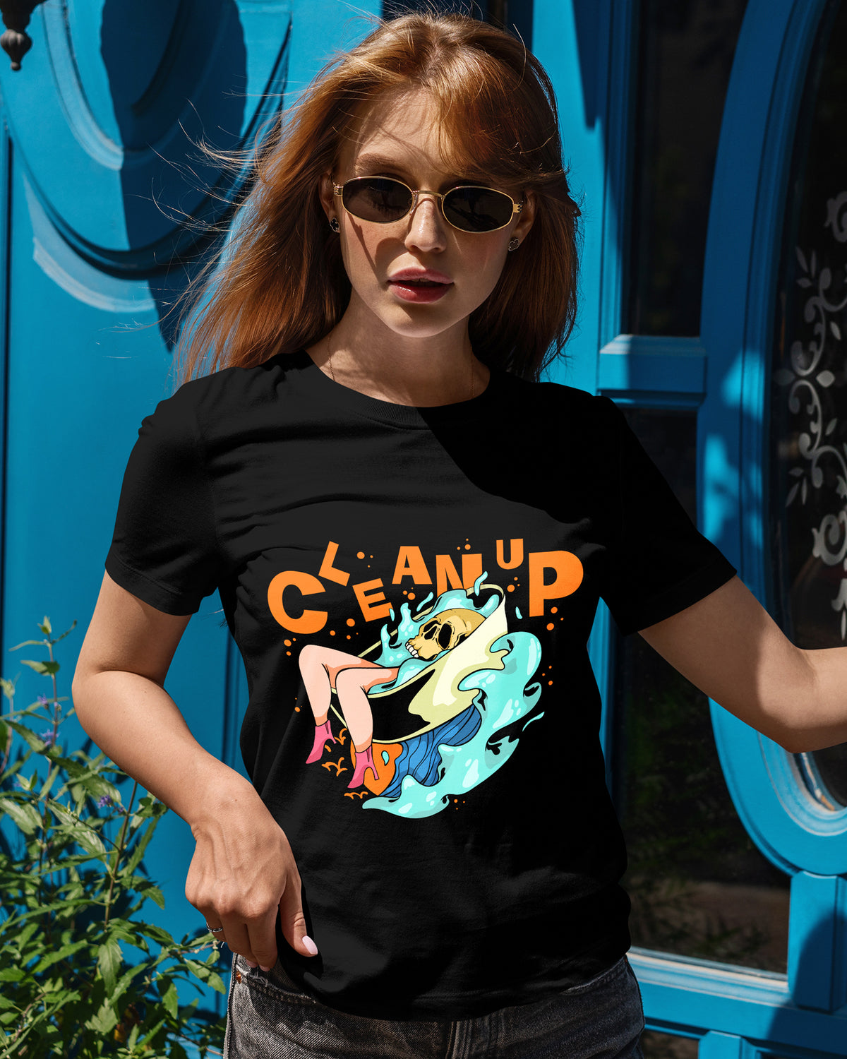 Clean Up Oversized Tee – Black