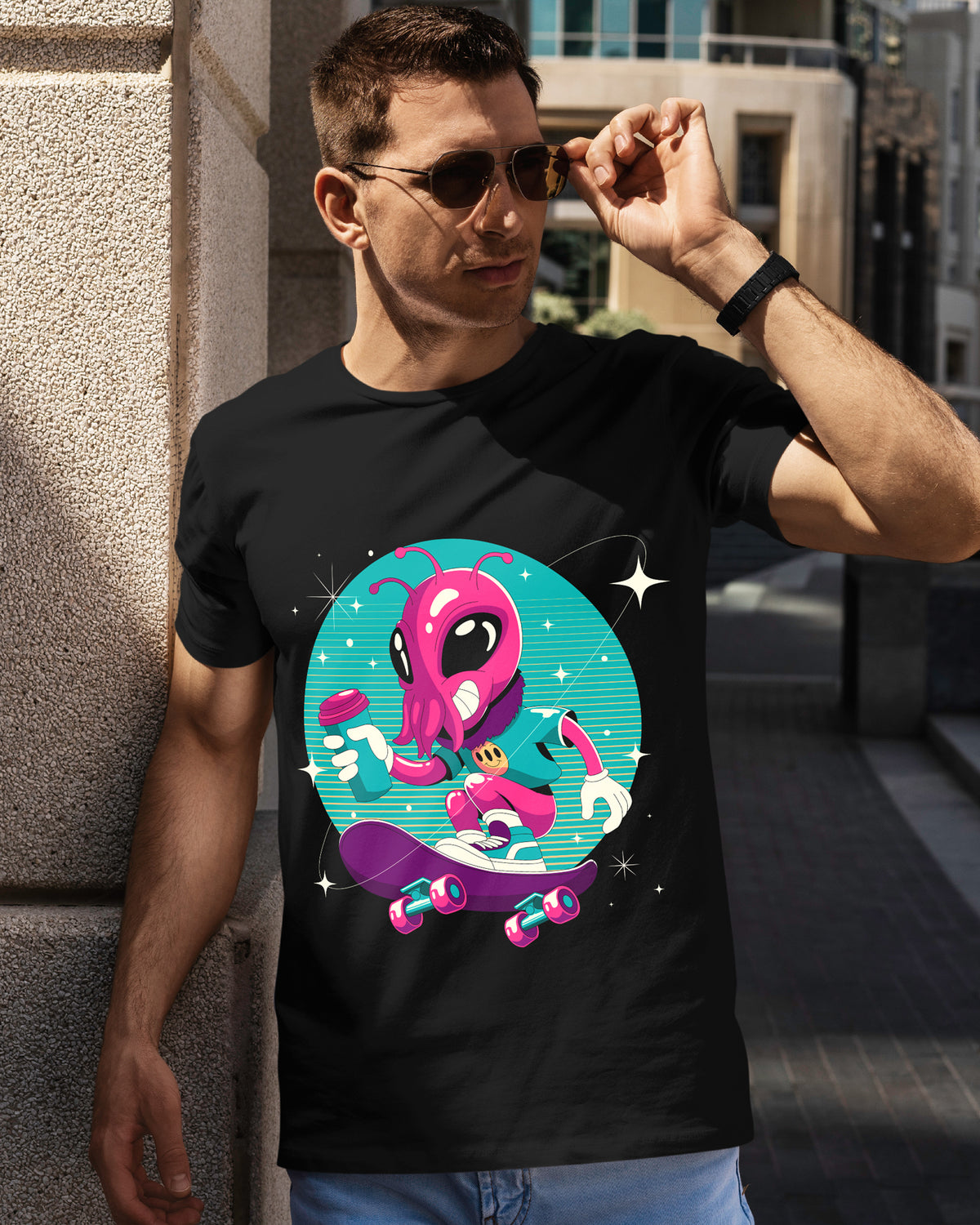 Cosmic Skater T-Shirt – White