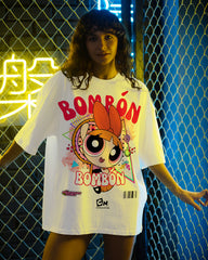 Powerpuff Girls “Bombón” Oversized T-Shirt – White