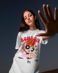 Powerpuff Girls “Bombón” Oversized T-Shirt – White
