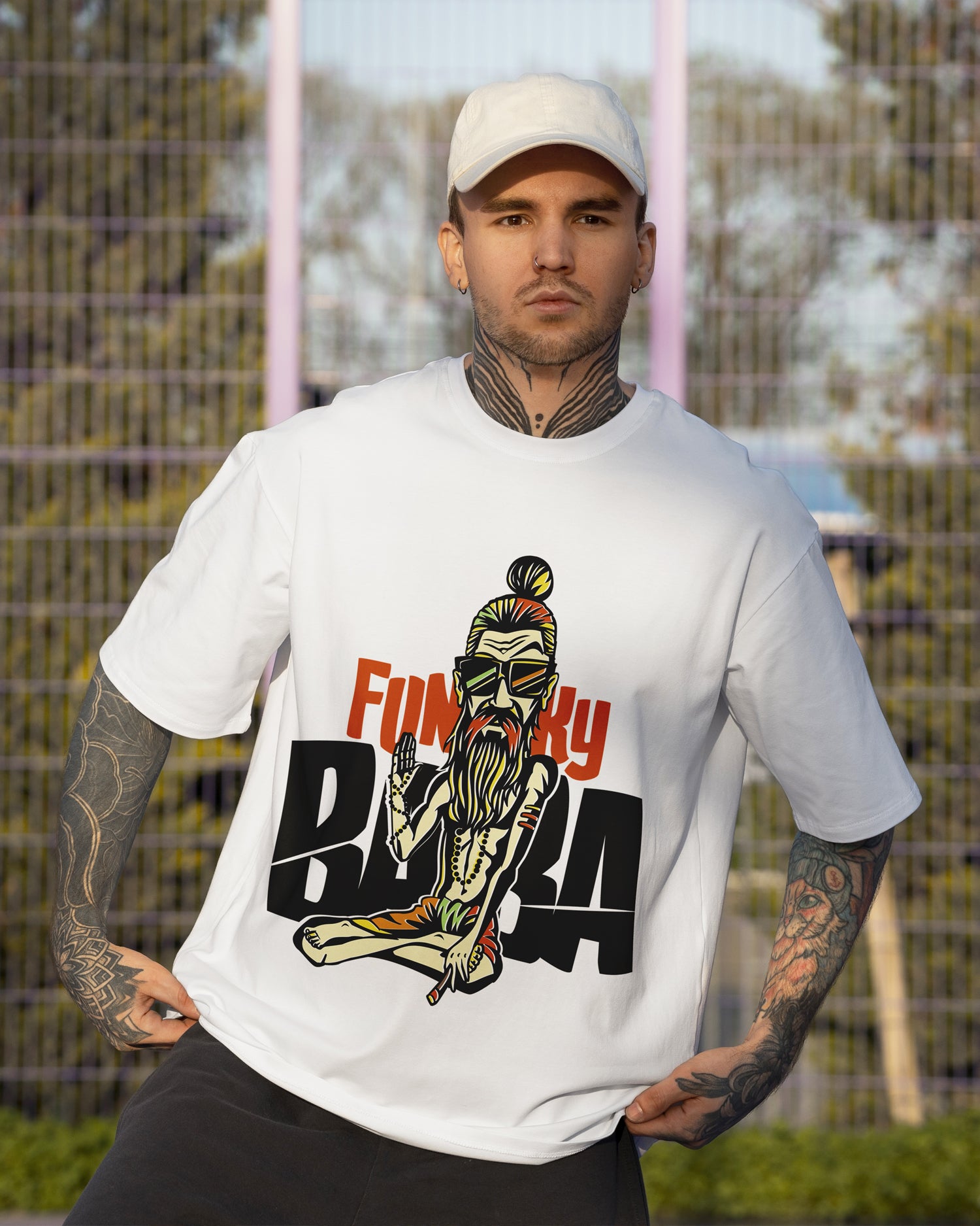 Funky Baba Oversized T-Shirt – White