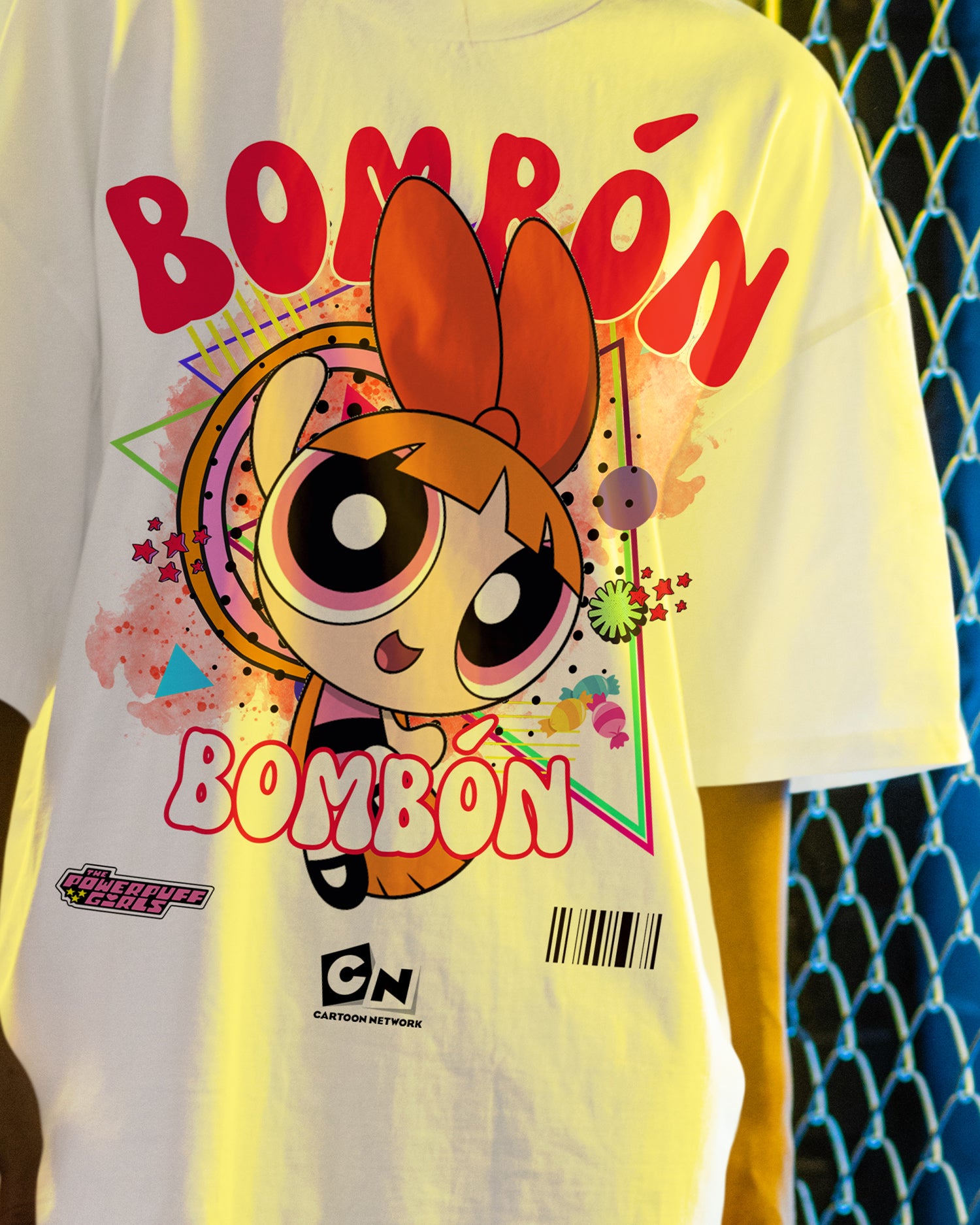 Powerpuff Girls “Bombón” Oversized T-Shirt – White