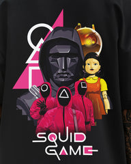 Squid Game Oversized Graphic T-Shirt – Black Edition
