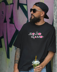 Squid Game Oversized Graphic T-Shirt – Black Edition