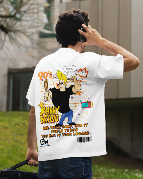 Johnny Bravo – 90s Cartoon Vibes Oversized T-Shirt